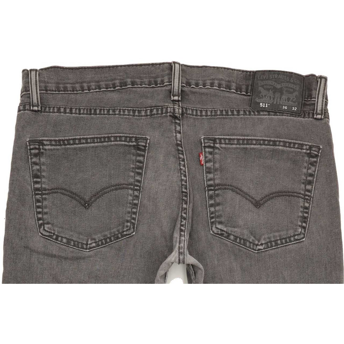 Levi's 511 Men Grey Straight Slim Stretch Jeans W36 L31