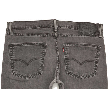 Levi's 511 Men Grey Straight Slim Stretch Jeans W36 L31