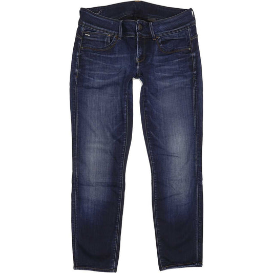 G-Star Lynn Mid Women Blue Skinny Slim Stretch Jeans W30 L27