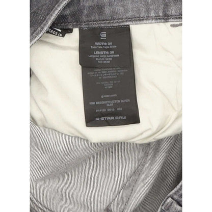 G-Star 3301 Deconstructed Super Men Grey Tapered Slim Stretch Jeans W34 L35