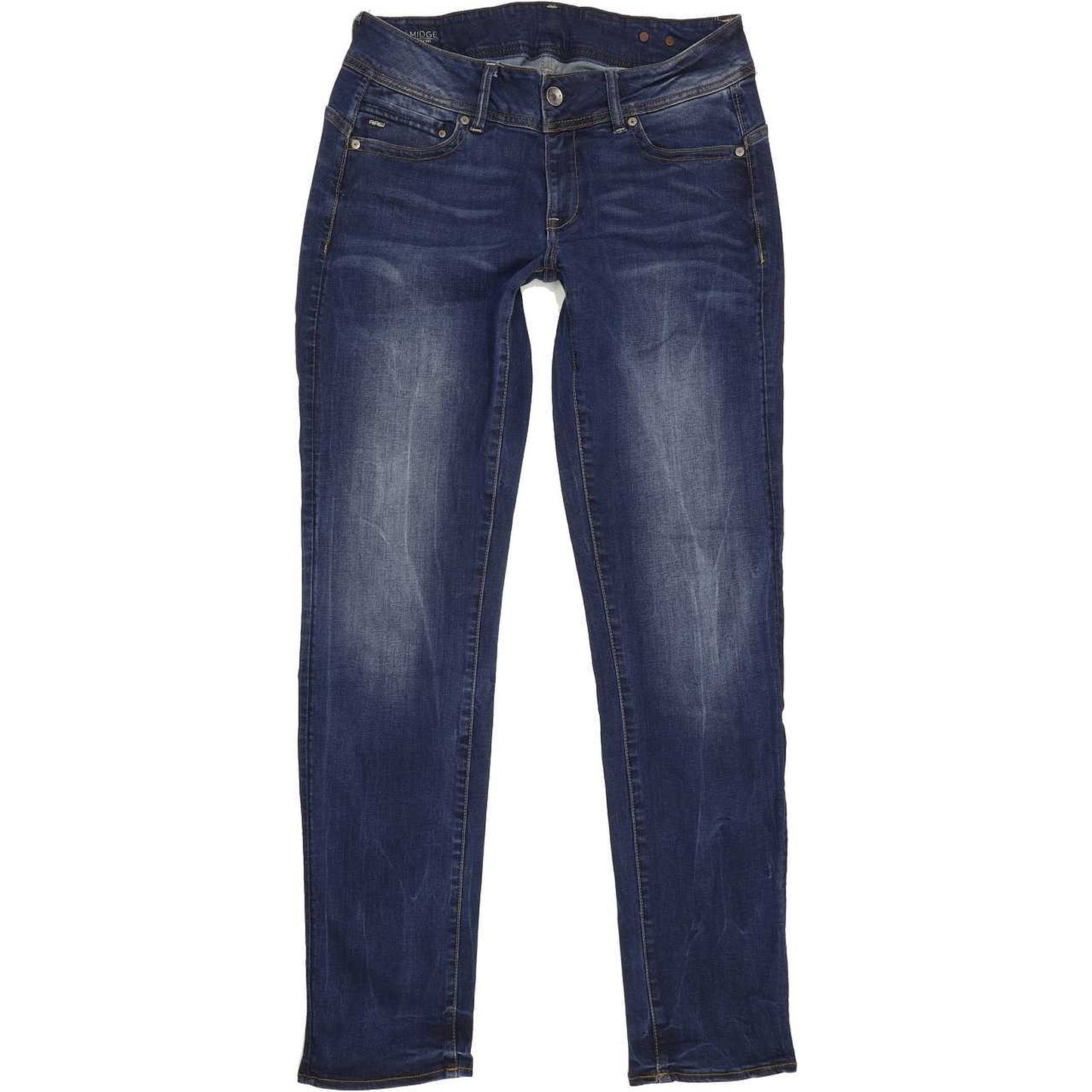 G-Star Midge Mid Women Blue Straight Regular Jeans W31 L34