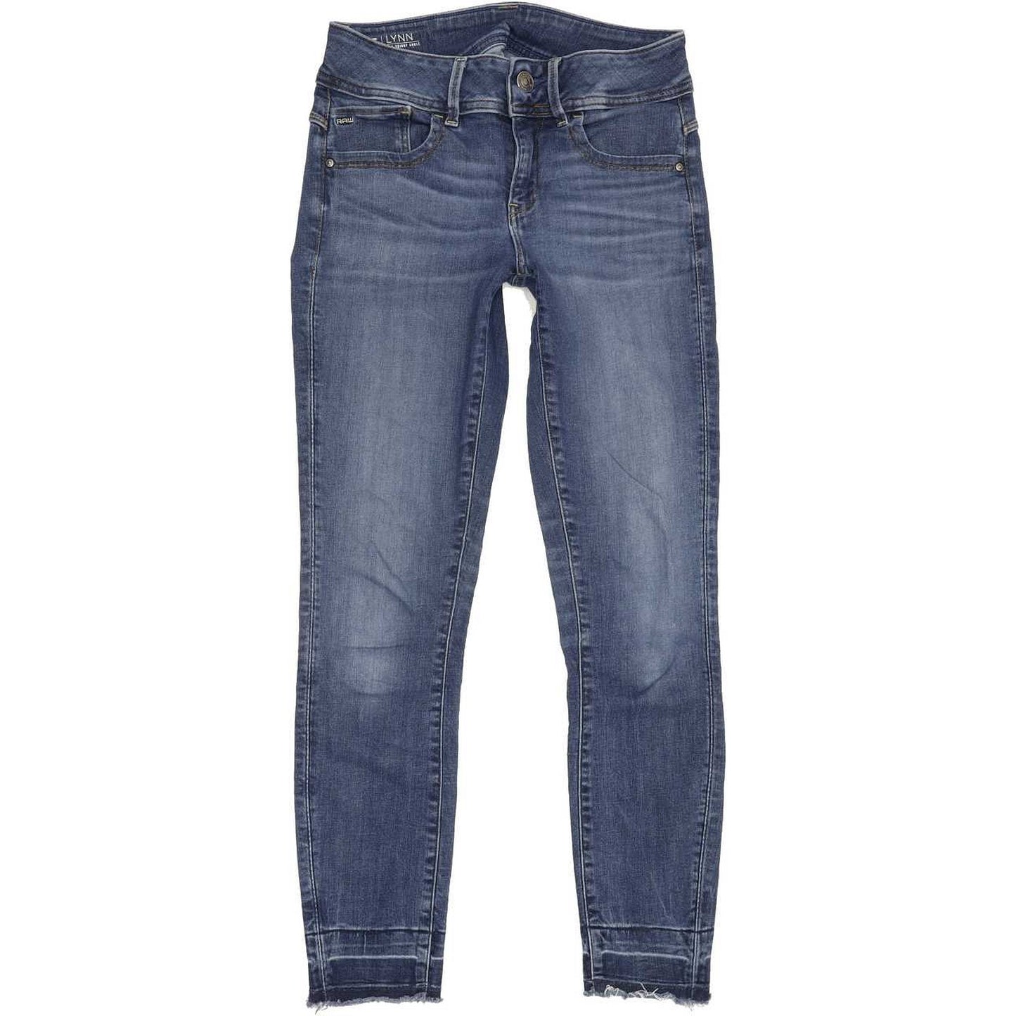 G-Star Lynn-B Mid Ankle Women Blue Skinny Slim Stretch Jeans W28 L32