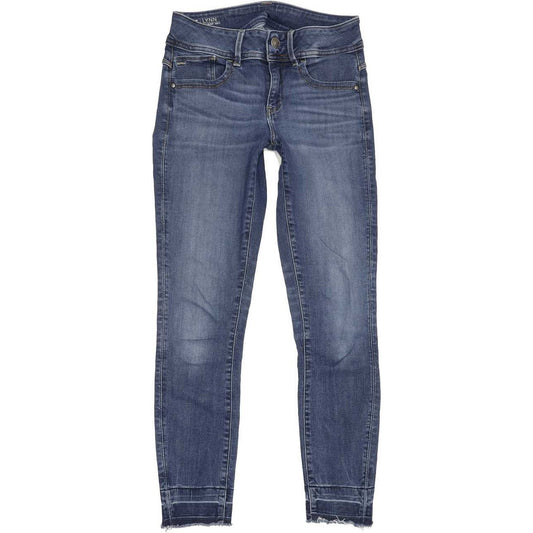 G-Star Lynn-B Mid Ankle Women Blue Skinny Slim Stretch Jeans W28 L32
