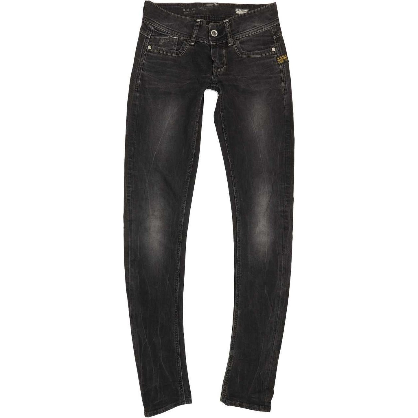 G-Star Lynn Women Black Skinny Slim Stretch Jeans W28 L35