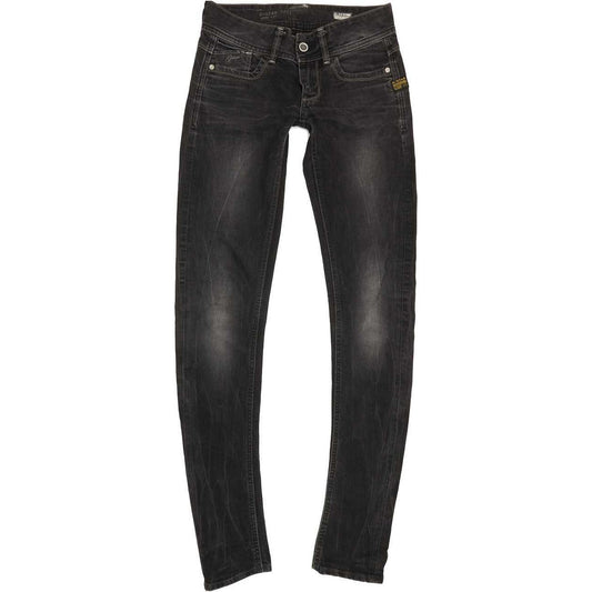 G-Star Lynn Women Black Skinny Slim Stretch Jeans W28 L35