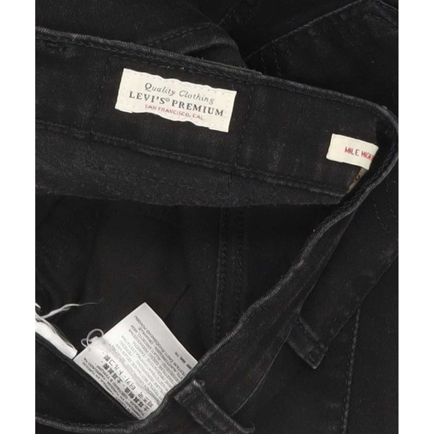 Levi's Mile High Rise Women Black Skinny Stretch Jeans W26 L25