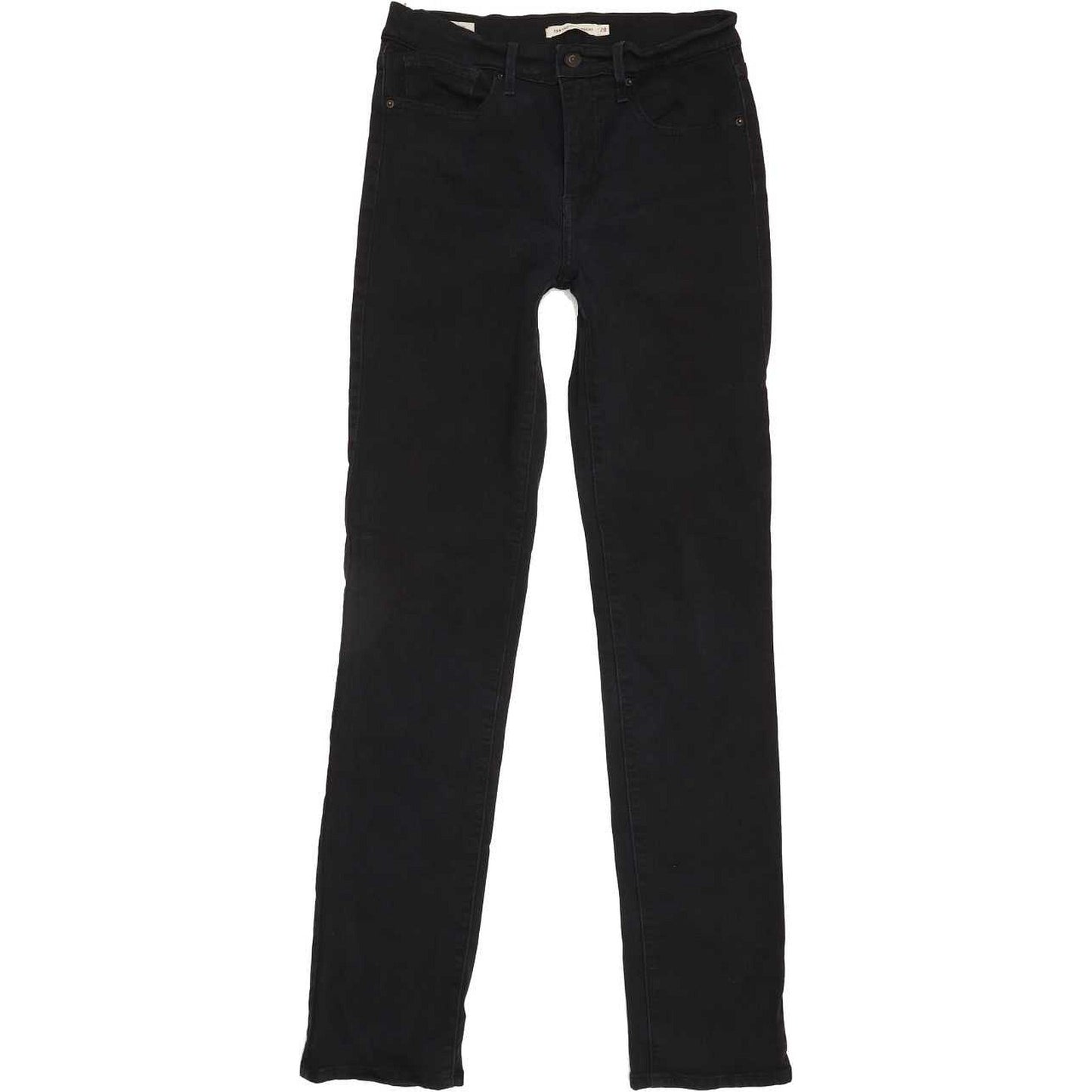Levi's 724 High Rise Women Black Straight Stretch Jeans W28 L33