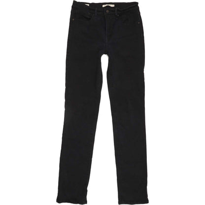 Levi's 724 High Rise Women Black Straight Stretch Jeans W28 L33