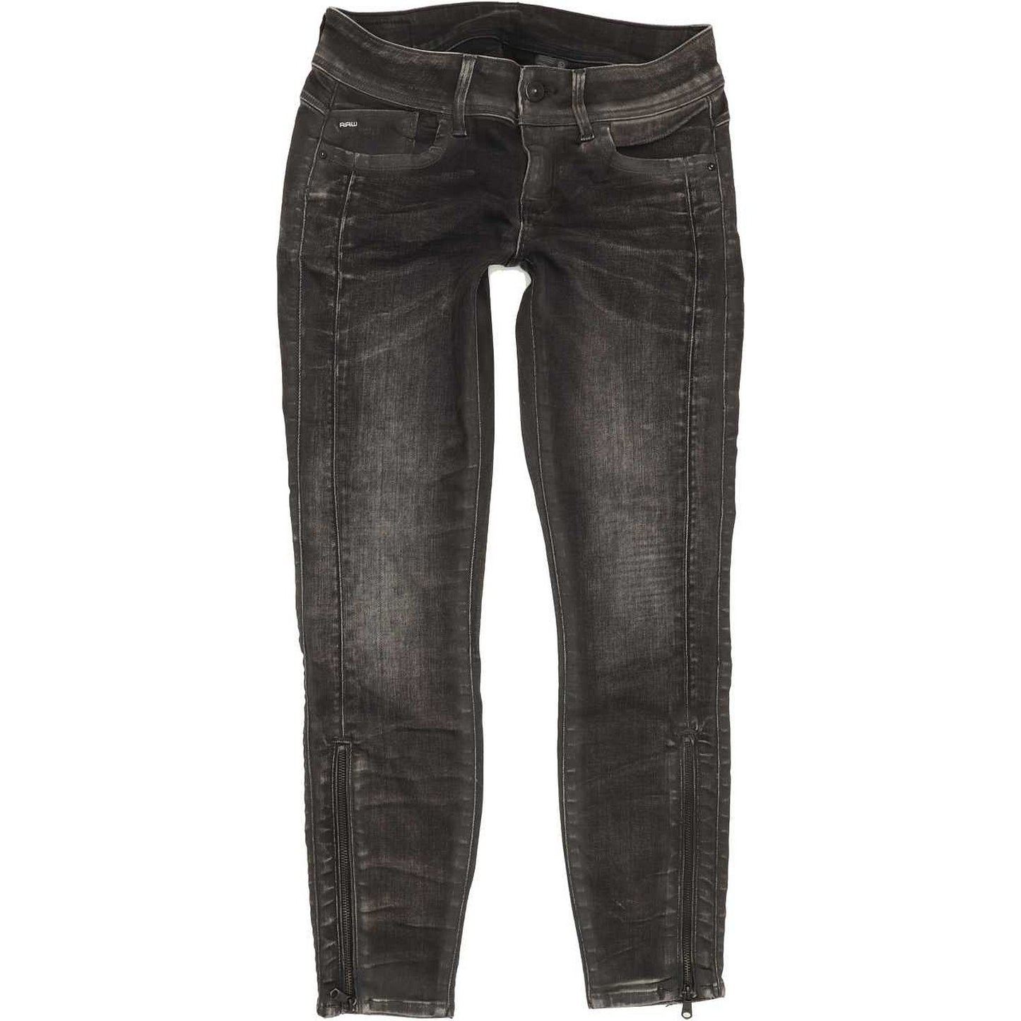 G-Star Lynn Mid Women Charcoal Skinny Slim Stretch Jeans W29 L32