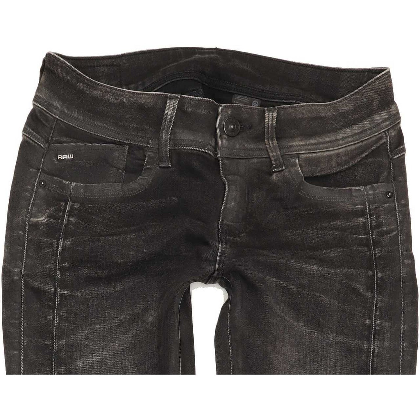 G-Star Lynn Mid Women Charcoal Skinny Slim Stretch Jeans W29 L32