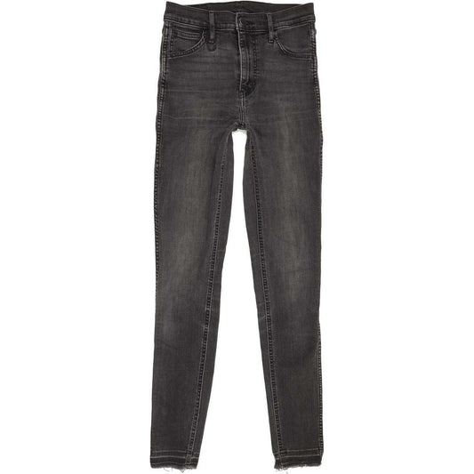 Levi's Line 8 Women Charcoal Skinny Slim Stretch Jeans W26 L30