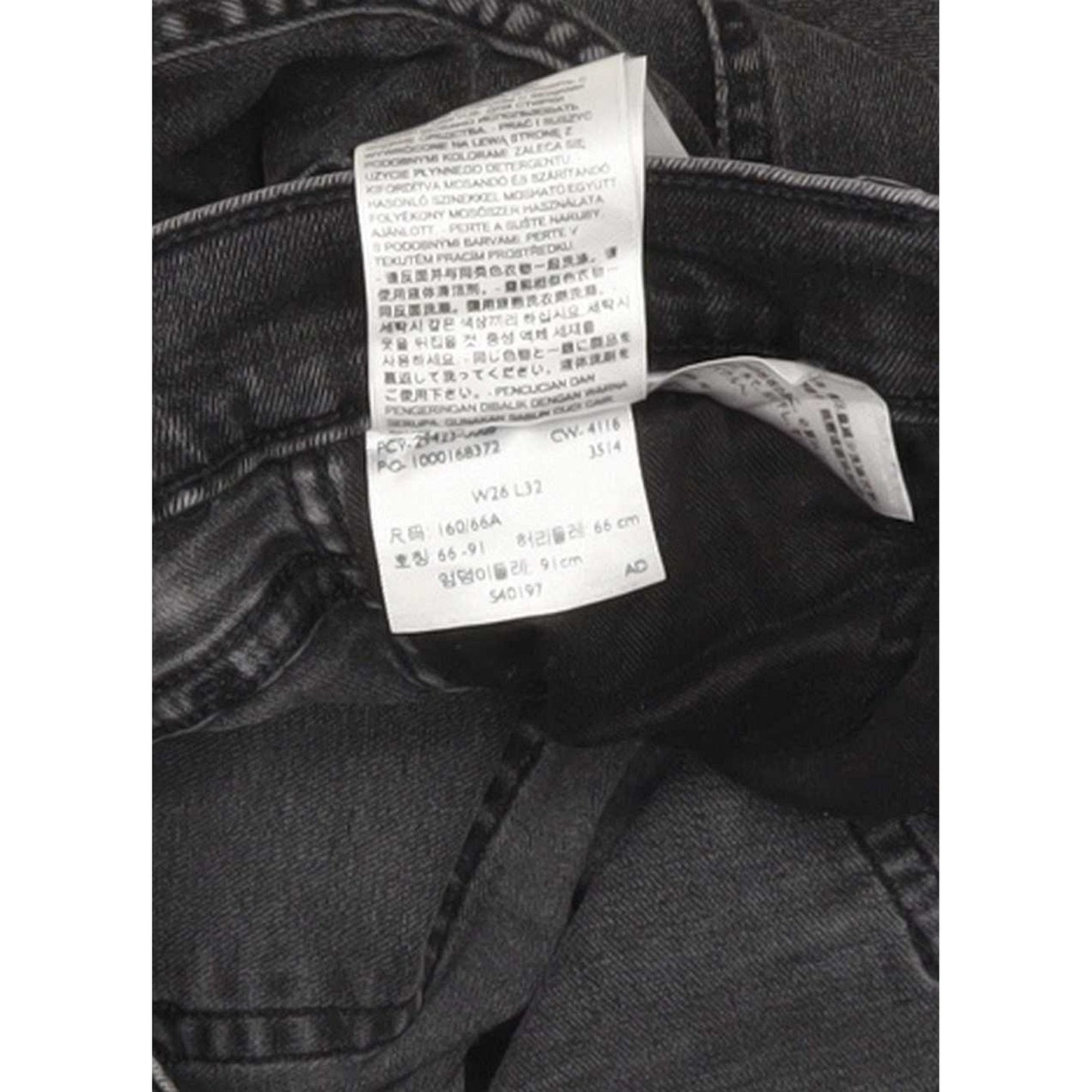 Levi's Line 8 Women Charcoal Skinny Slim Stretch Jeans W26 L30