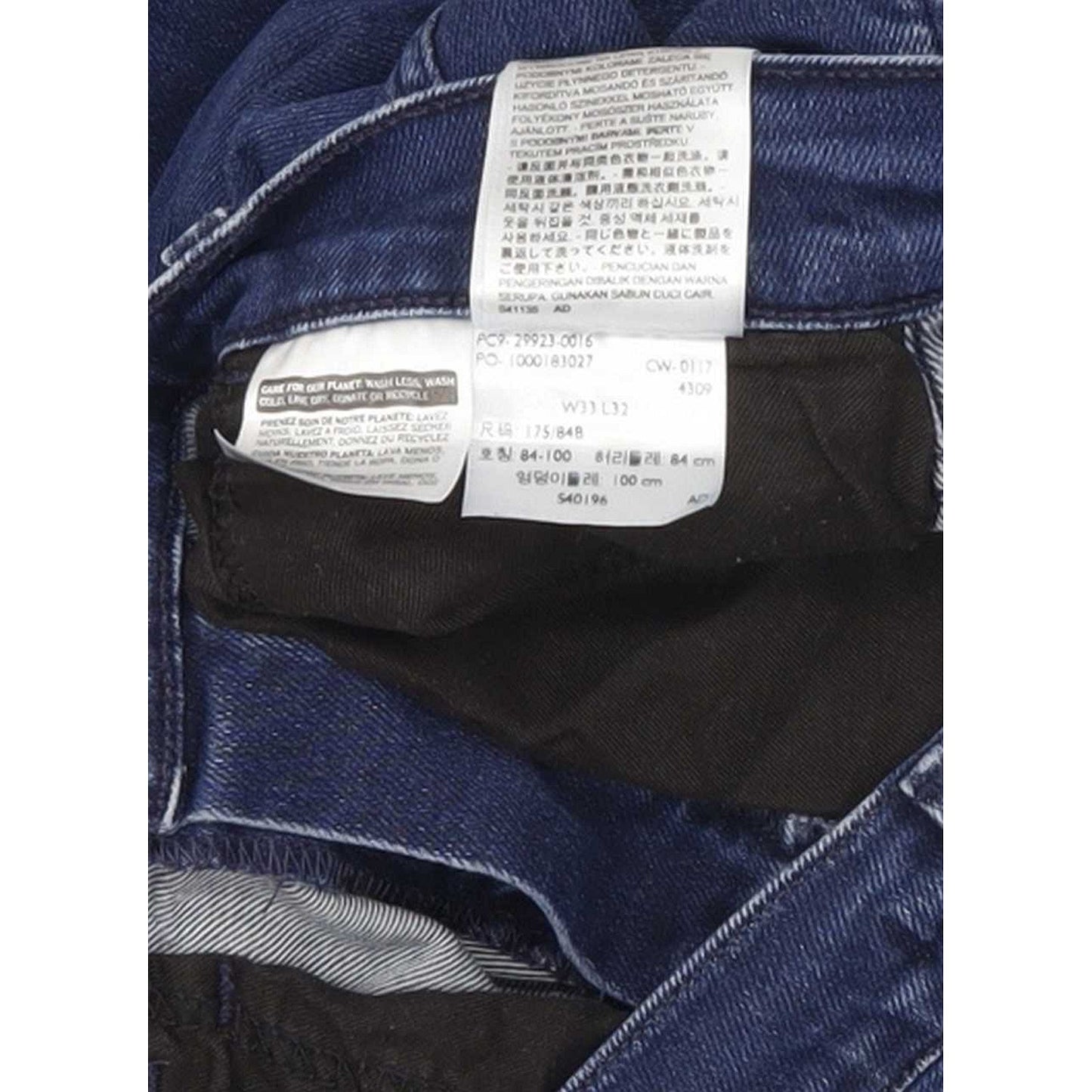 Levi's Line 8 Men Blue Skinny Regular Stretch Jeans W33 L31