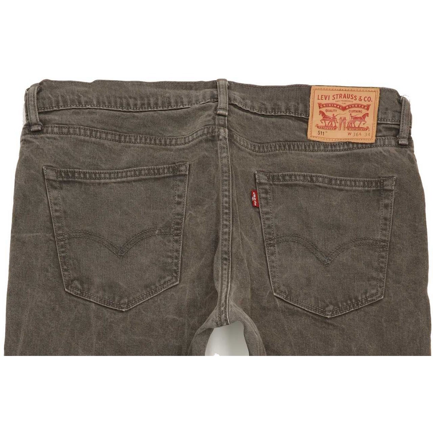 Levi's 511 Men Grey Straight Slim Stretch Jeans W36 L33