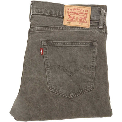 Levi's 511 Men Grey Straight Slim Stretch Jeans W36 L33