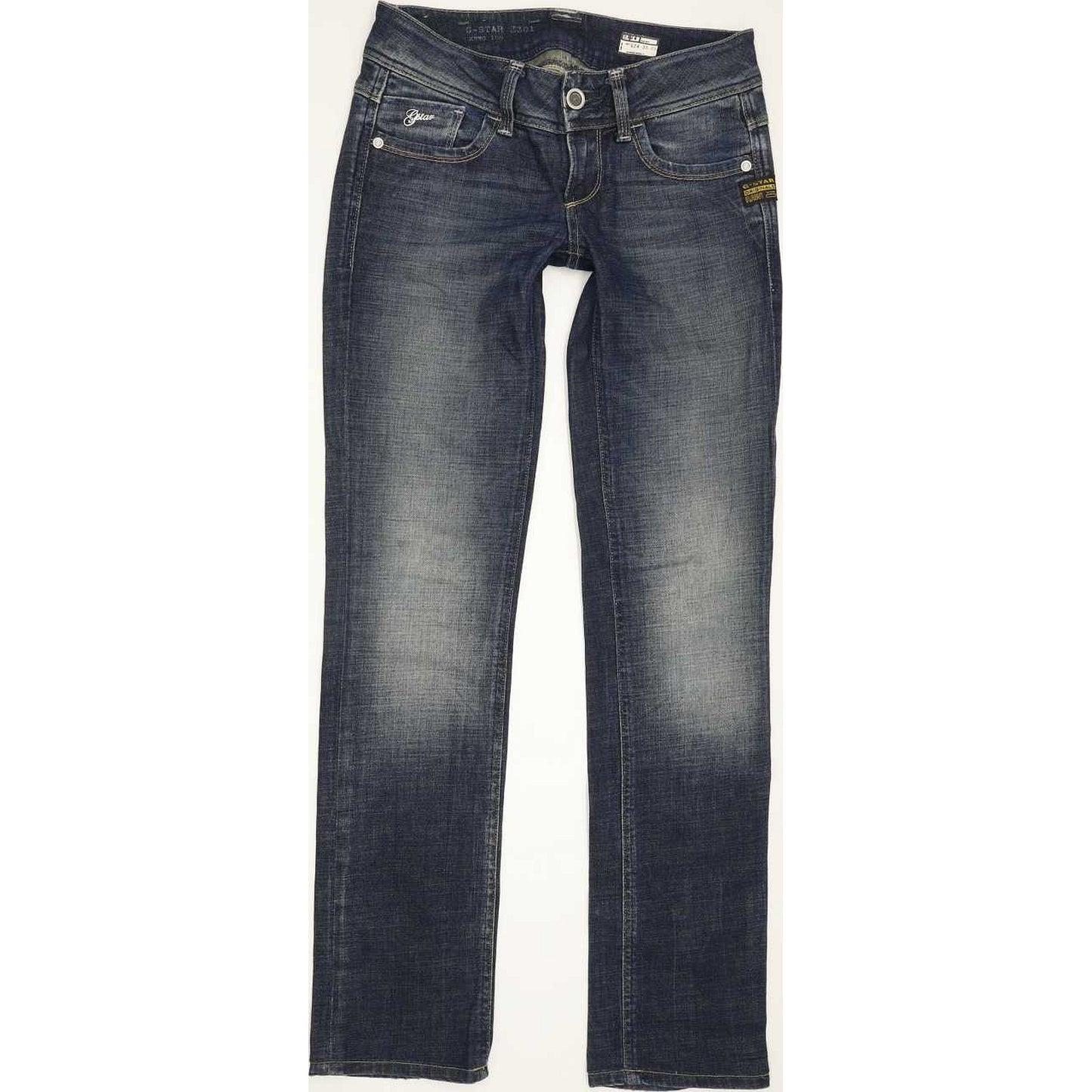 G-Star Lynn Women Blue Straight Slim Stretch Jeans W26 L32
