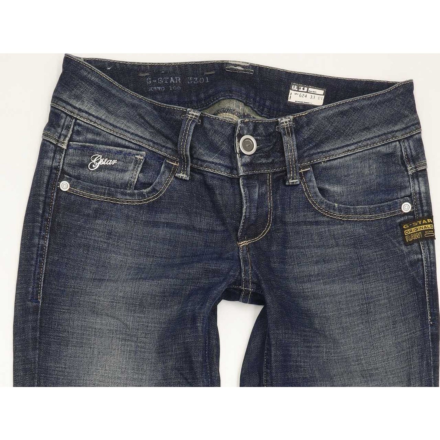 G-Star Lynn Women Blue Straight Slim Stretch Jeans W26 L32