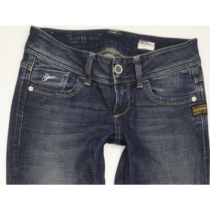 G-Star Lynn Women Blue Straight Slim Stretch Jeans W26 L32