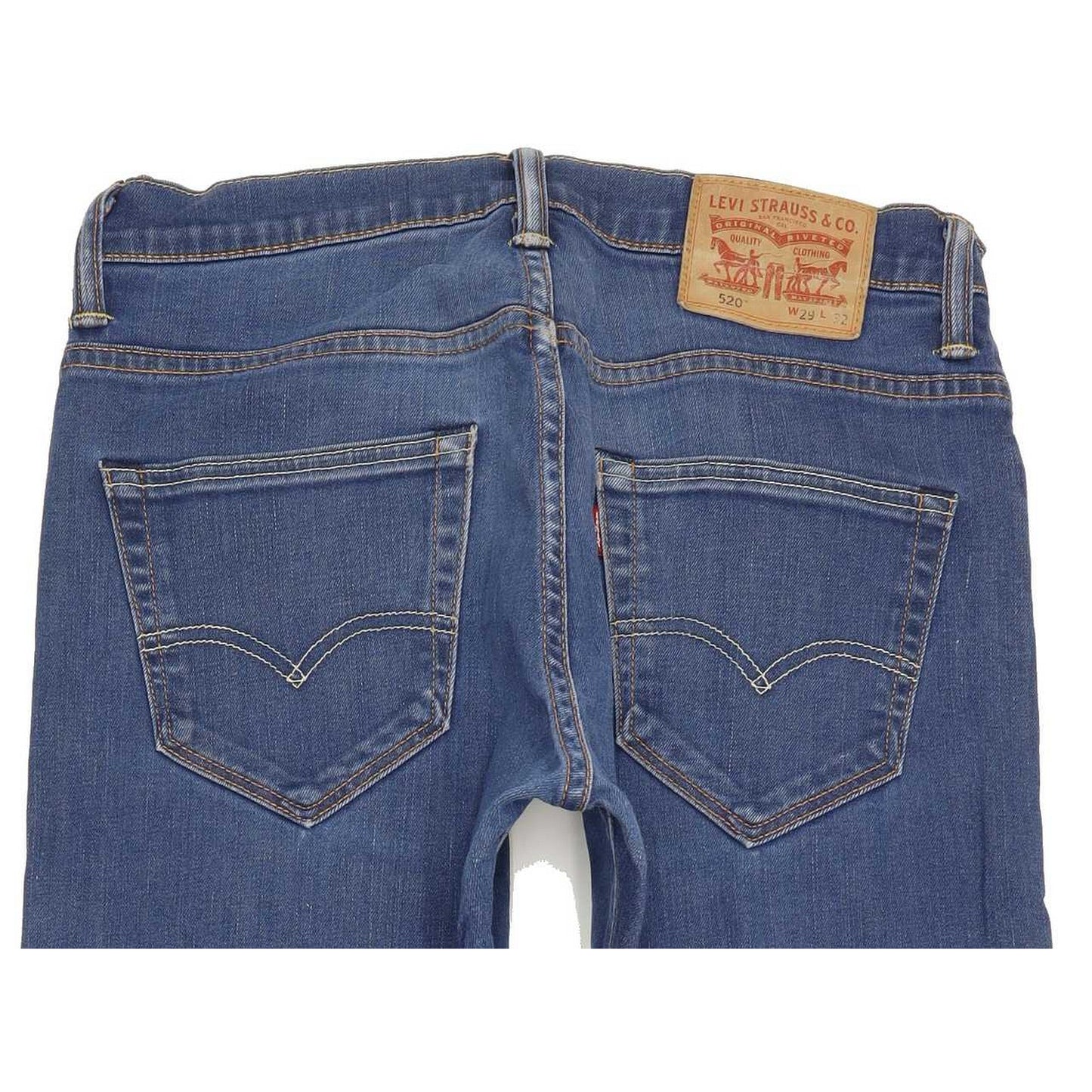 Levi's 520 Men Blue Tapered Regular Stretch Jeans W29 L30