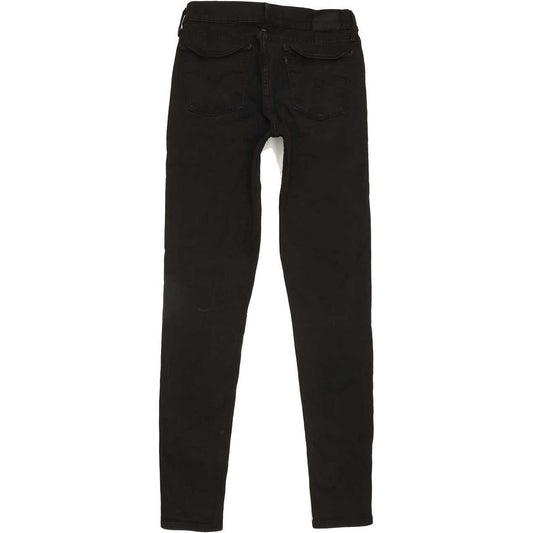 Levi's 710 Super Women Black Skinny Slim Stretch Jeans W29 L31