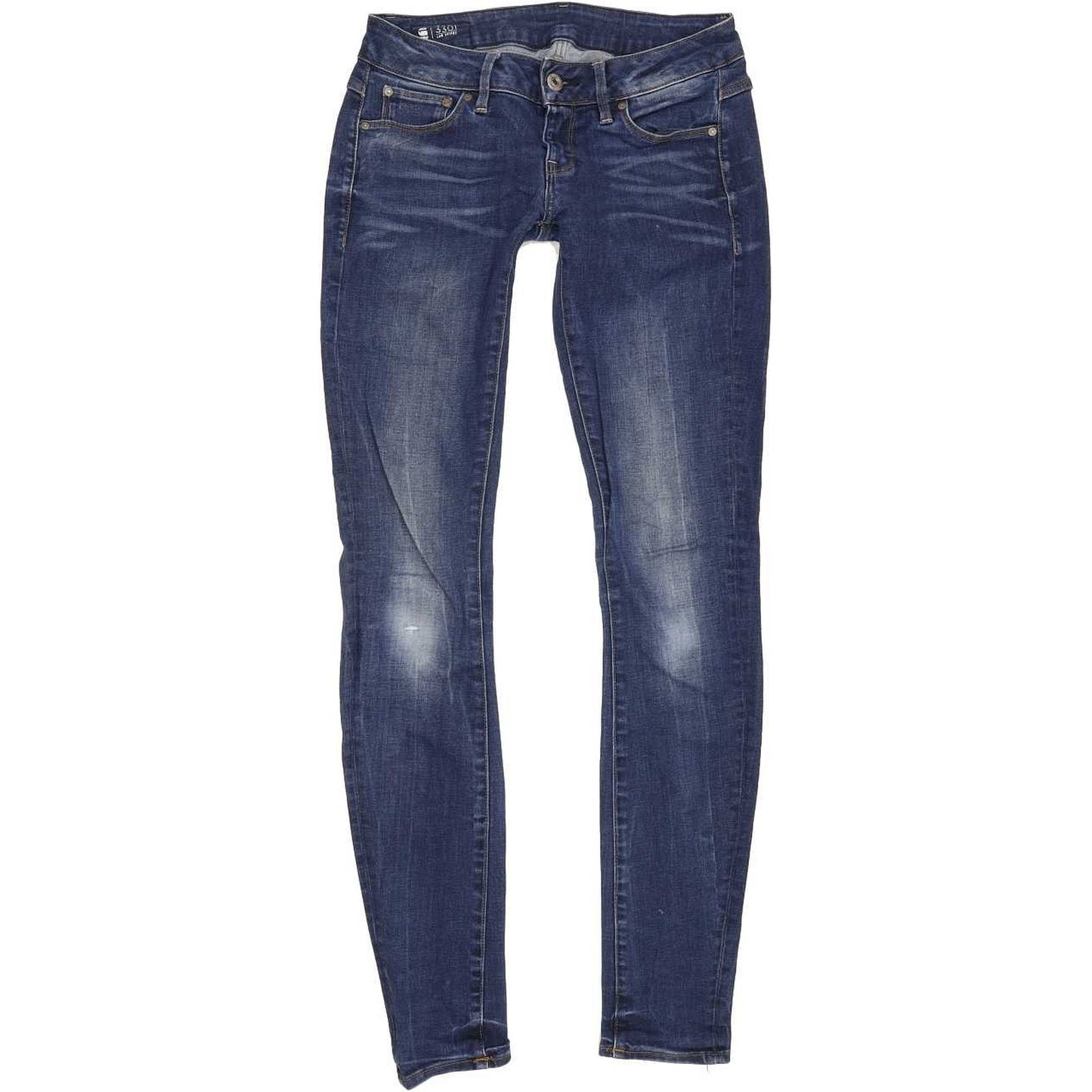 G-Star 3301 Low Women Blue Skinny Slim Stretch Jeans W27 L31