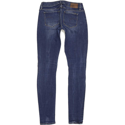 G-Star 3301 Low Women Blue Skinny Slim Stretch Jeans W27 L31