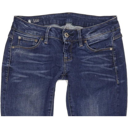 G-Star 3301 Low Women Blue Skinny Slim Stretch Jeans W27 L31