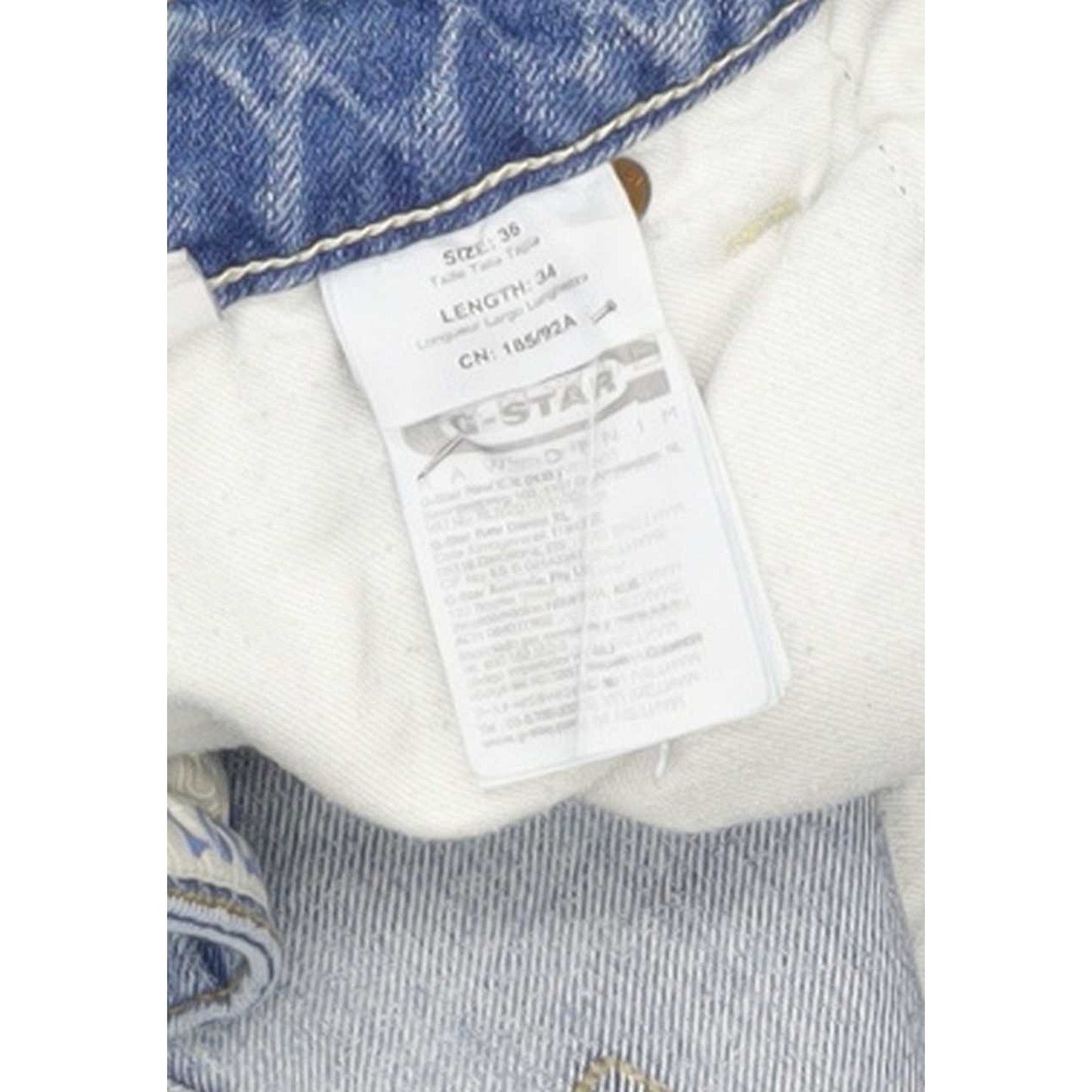 G-Star 3301 Low Men Blue Tapered Regular Jeans W36 L34