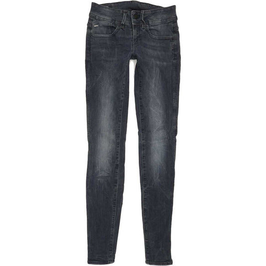 G-Star Lynn Mid Women Blue Skinny Slim Stretch Jeans W26 L32