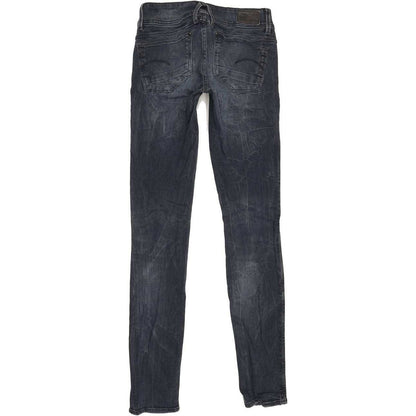 G-Star Lynn Mid Women Blue Skinny Slim Stretch Jeans W26 L32