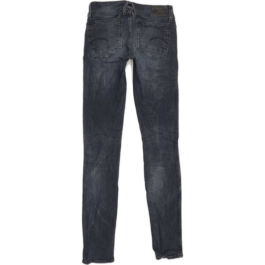 G-Star Lynn Mid Women Blue Skinny Slim Stretch Jeans W26 L32