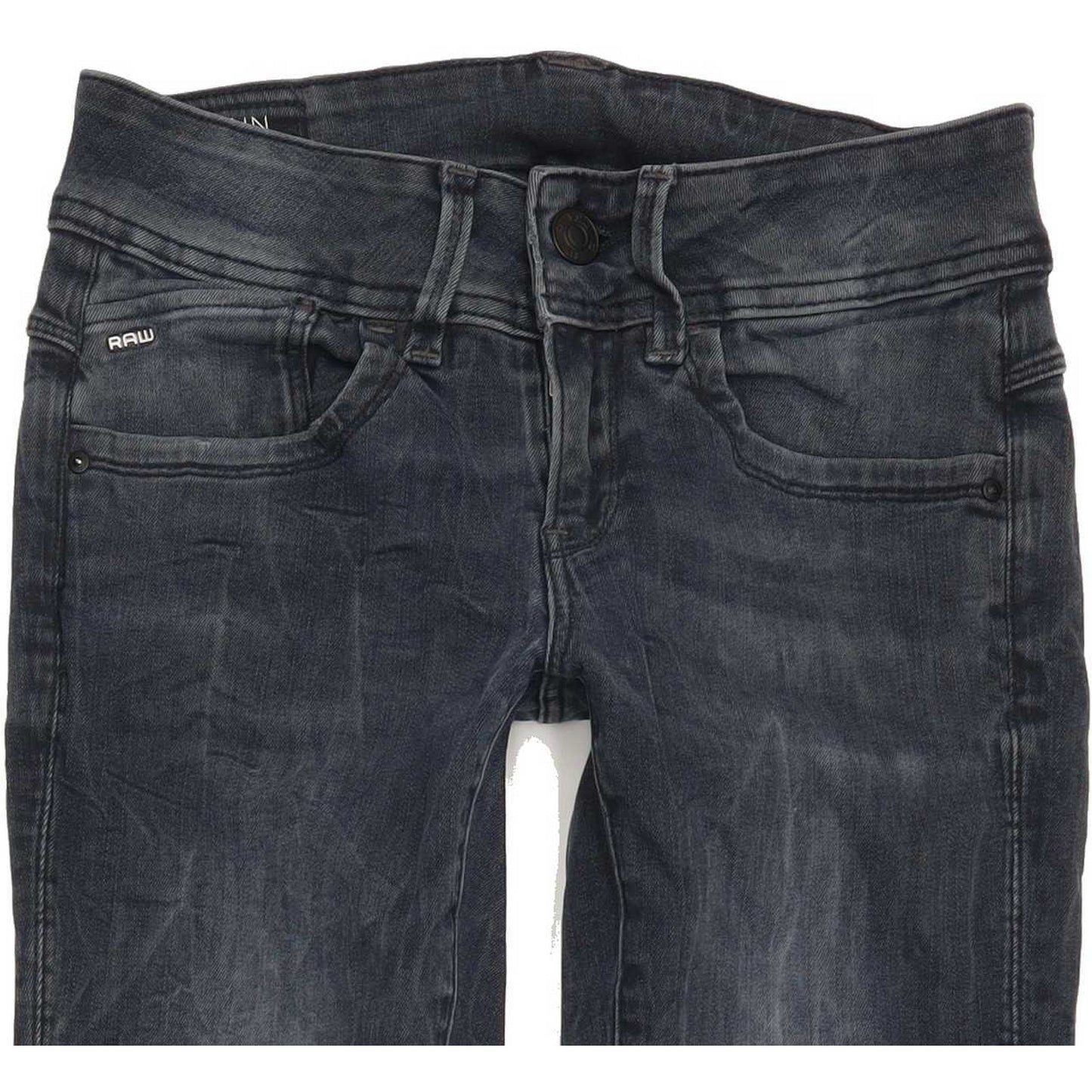 G-Star Lynn Mid Women Blue Skinny Slim Stretch Jeans W26 L32