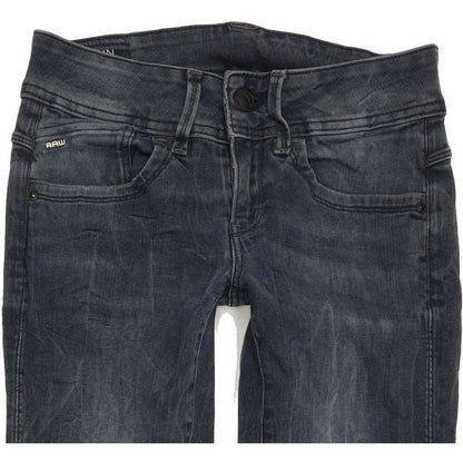 G-Star Lynn Mid Women Blue Skinny Slim Stretch Jeans W26 L32
