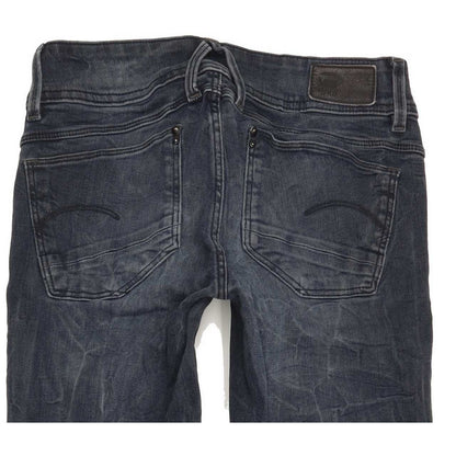 G-Star Lynn Mid Women Blue Skinny Slim Stretch Jeans W26 L32