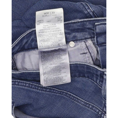 Lee Scarlet High Rise Blue Skinny Slim Stretch Jeans High Waisted W31 L31