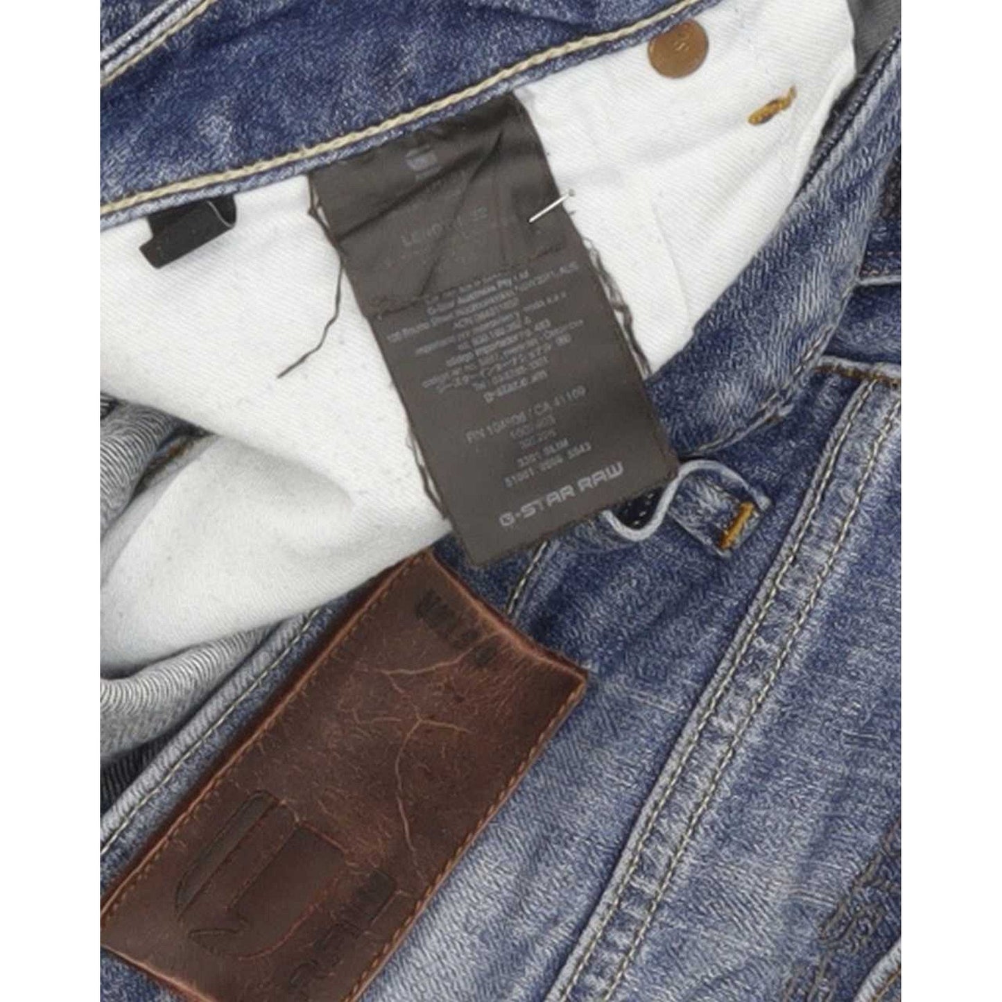 G-Star 3301 Men Blue Straight Slim Stretch Jeans W31 L29