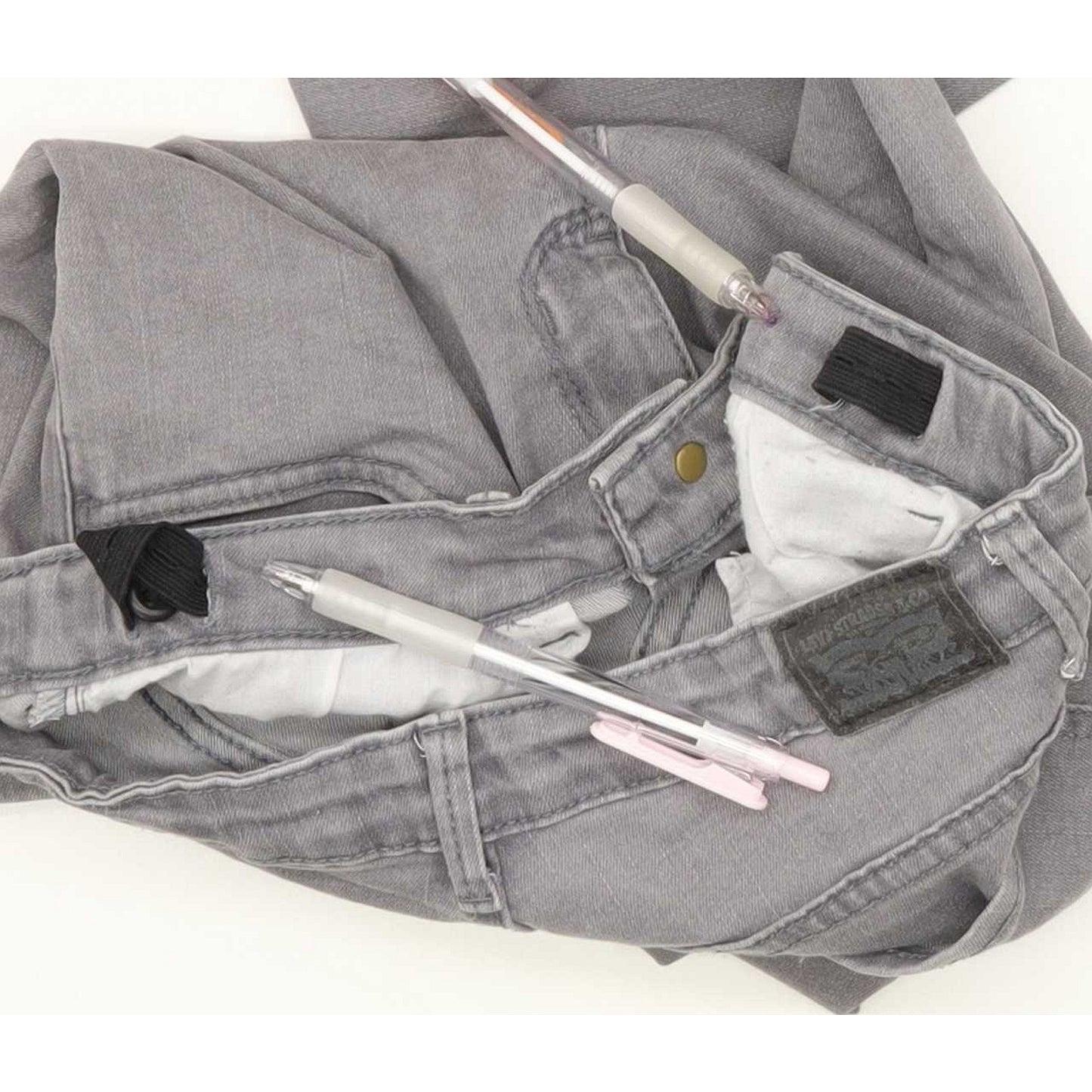 Levi's Kids 710 Super Grey Skinny Regular Stretch Jeans W27 L31