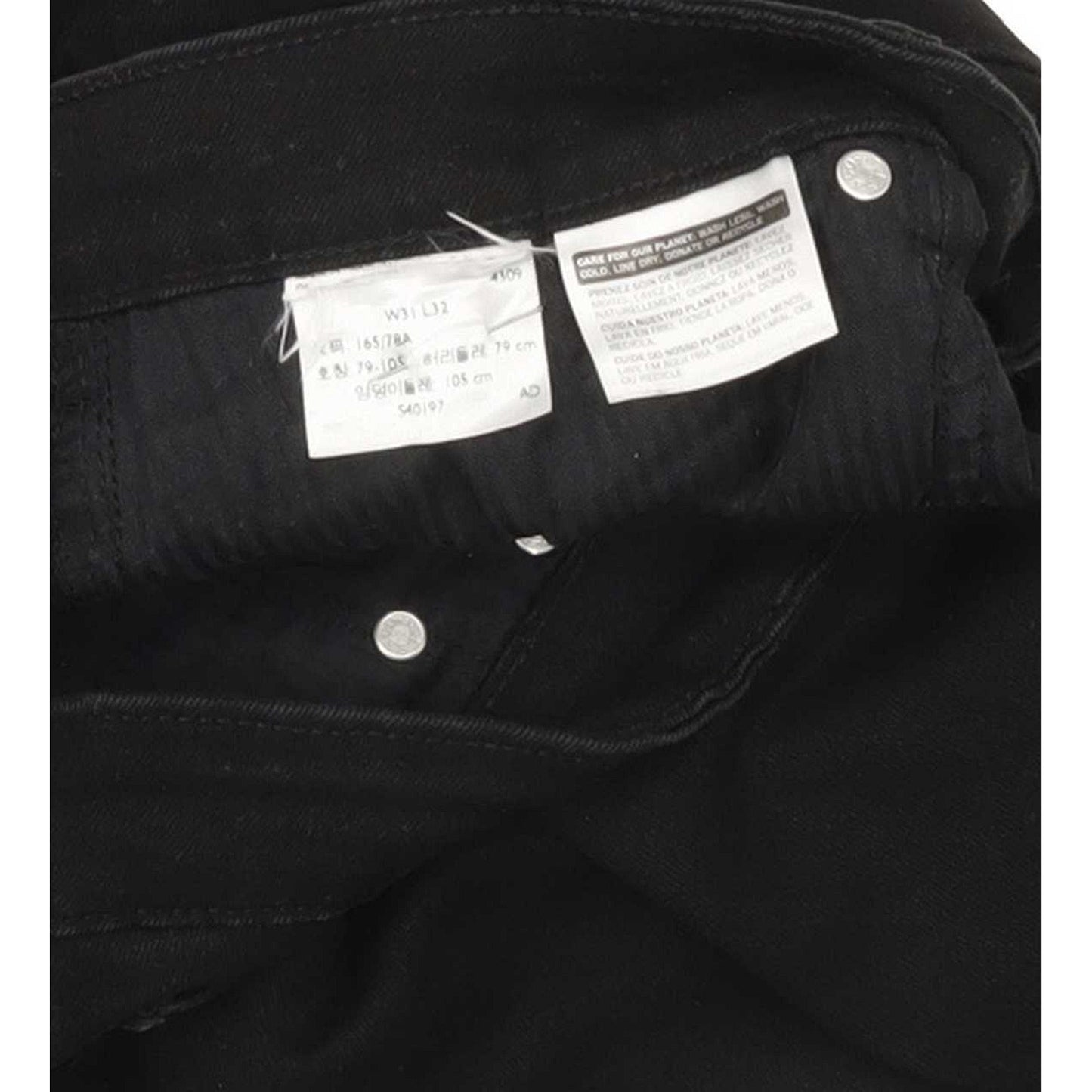 Levi's Demi Curve Women Black Skinny Slim Jeans W31 L27