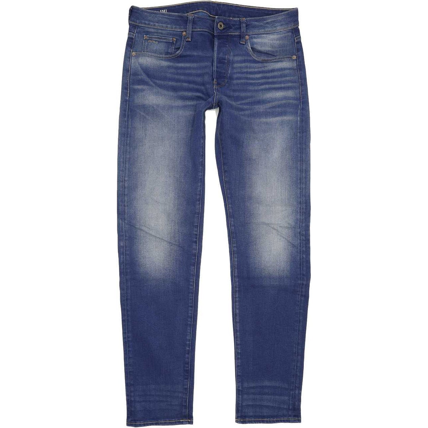 G-Star 3301 Men Blue Straight Slim Stretch Jeans W31 L33