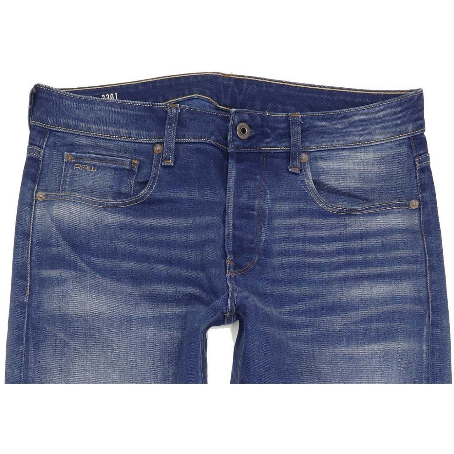 G-Star 3301 Men Blue Straight Slim Stretch Jeans W31 L33