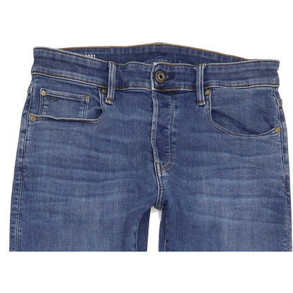 G-Star 3301 Men Blue Straight Slim Stretch Jeans W32 L31