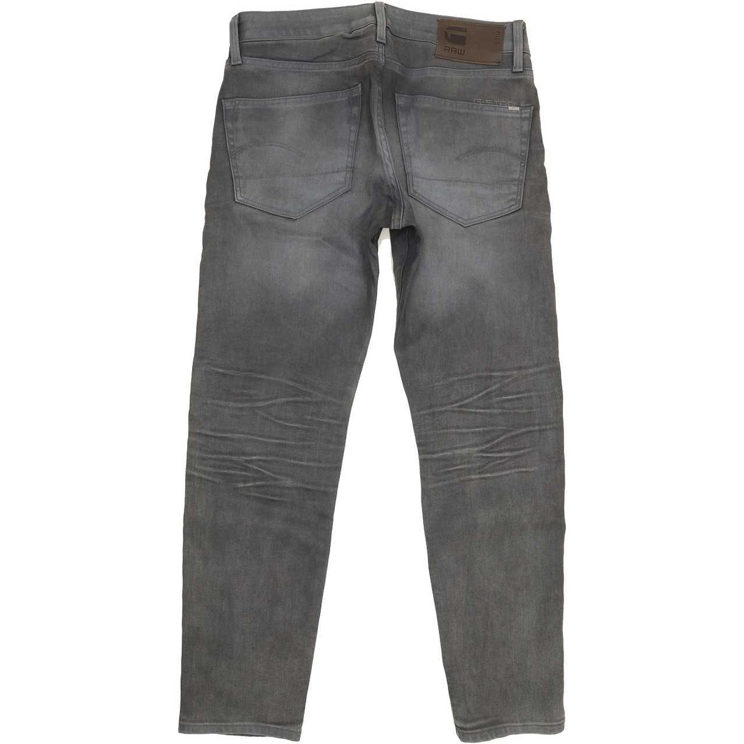 G-Star 3301 Men Grey Straight Slim Stretch Jeans W30 L29