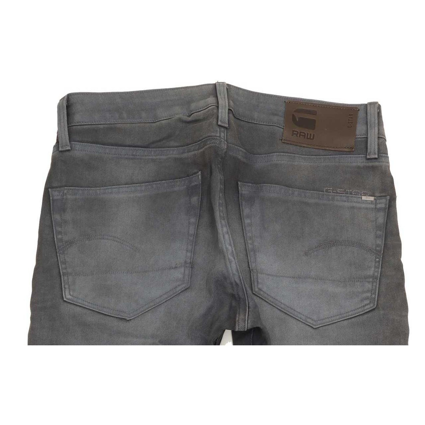 G-Star 3301 Men Grey Straight Slim Stretch Jeans W30 L29