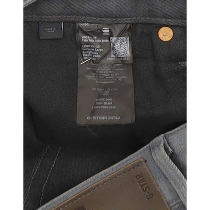 G-Star 3301 Men Grey Straight Slim Stretch Jeans W30 L29