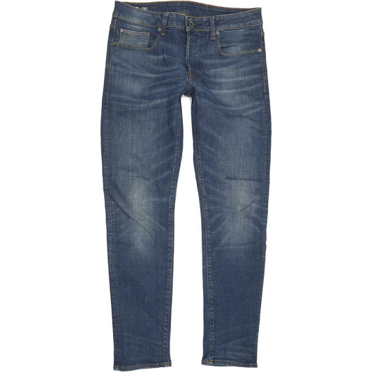 G-Star 3301 Men Blue Straight Slim Stretch Jeans W31 L32