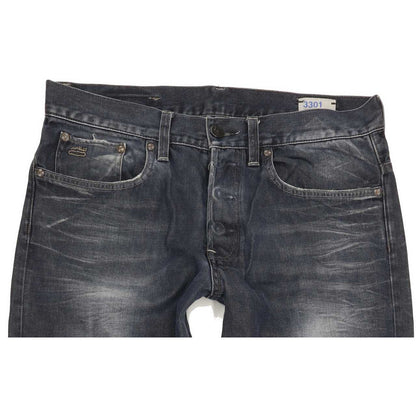 G-Star 3301 Men Blue Straight Regular Jeans W33 L32