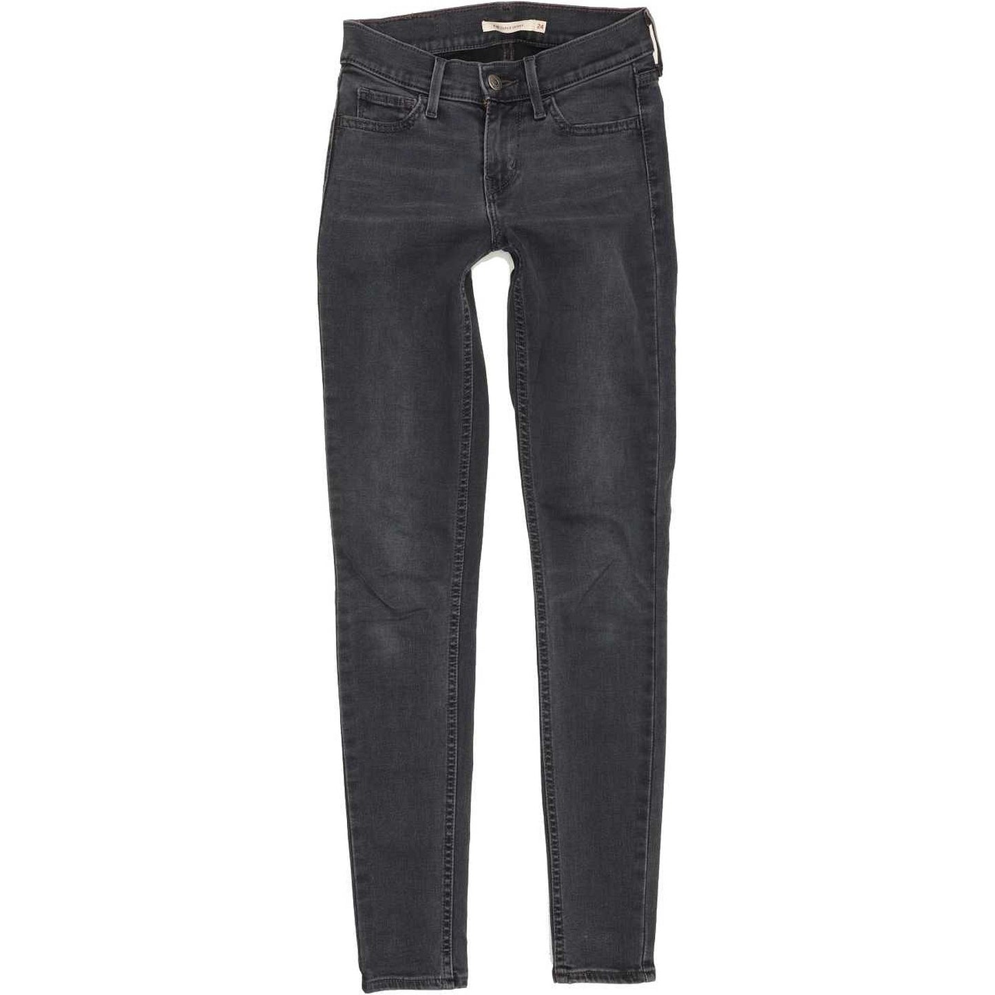 Levi's 710 Women Black Skinny Slim Stretch Jeans W24 L30