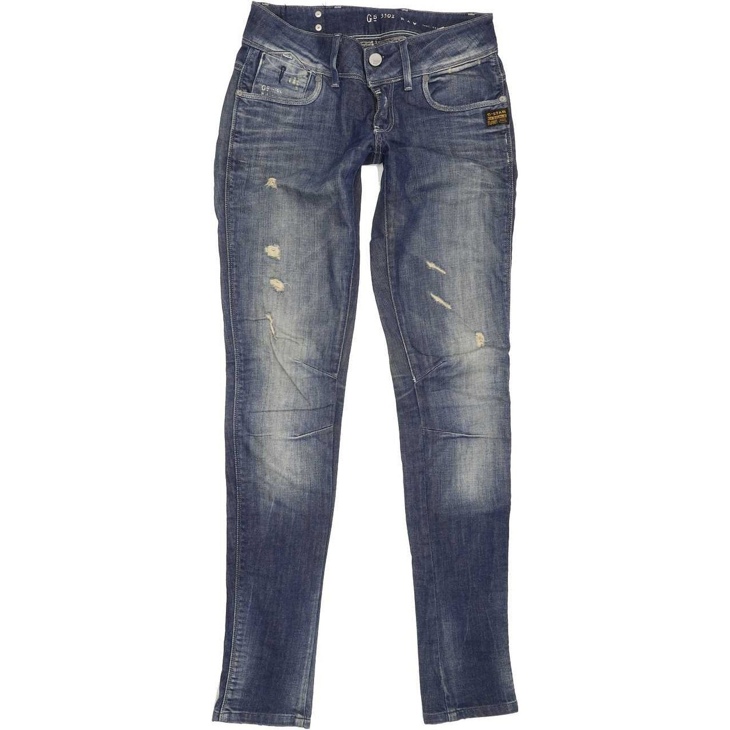 G-Star Fender Women Blue Skinny Slim Stretch Jeans W26 L34
