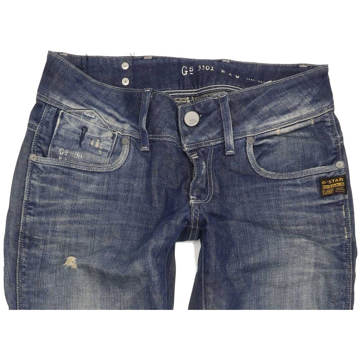 G-Star Fender Women Blue Skinny Slim Stretch Jeans W26 L34
