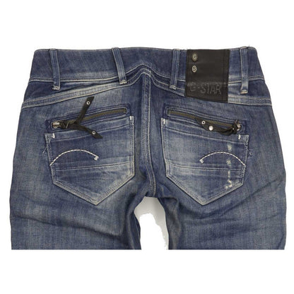 G-Star Fender Women Blue Skinny Slim Stretch Jeans W26 L34